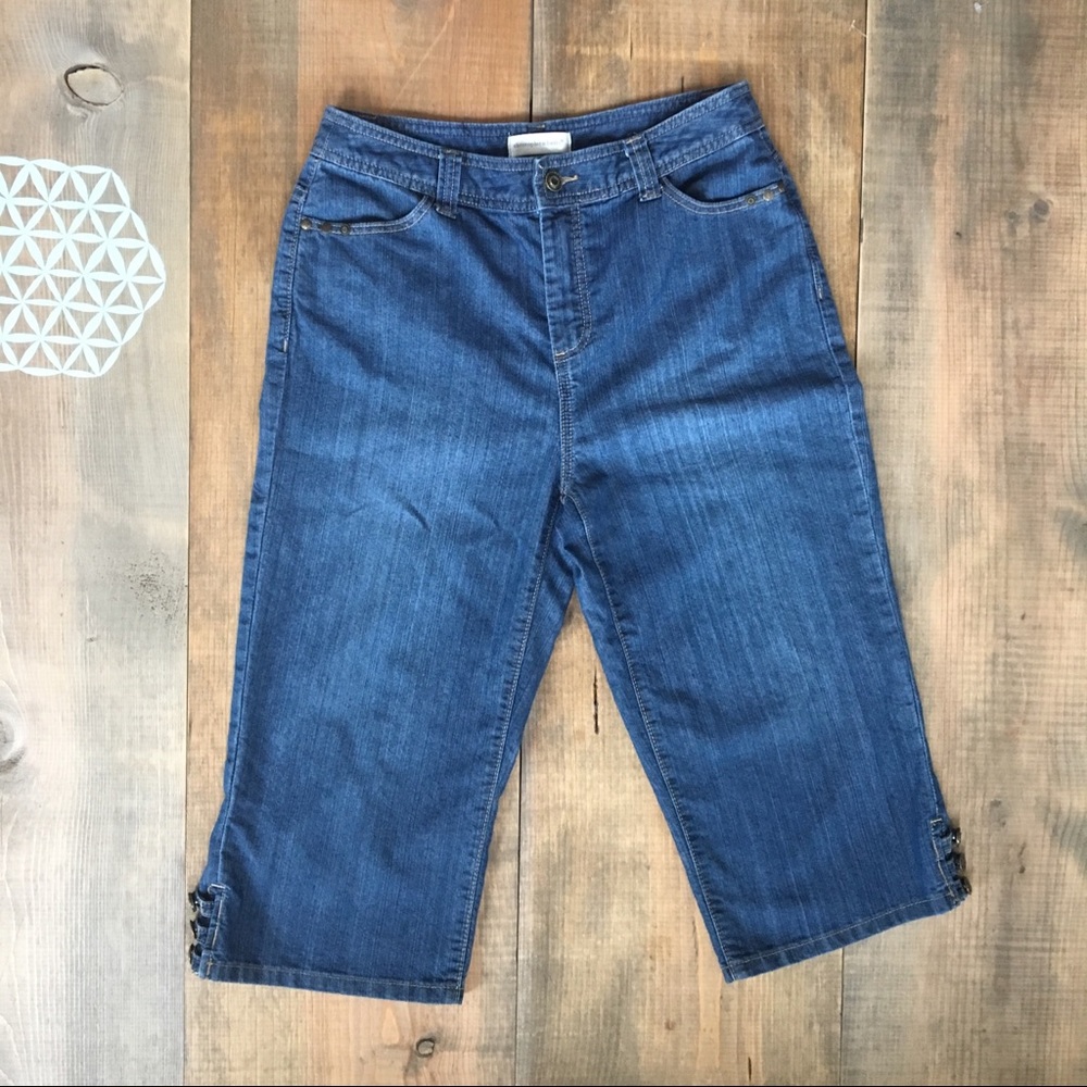 Christopher & Banks Long Jean Shorts. Size 6